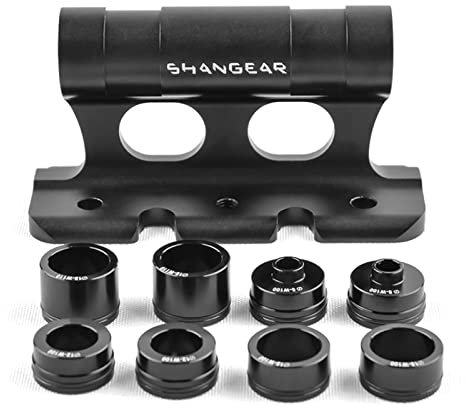 Doorslay Support de Fourche Avant de Vélo avec Adaptateur de 4 Tailles Support de Fourche à Dégagement Rapide Porte-vélos Fourche Avant de Vélo Clip Fixe pour Les Voyages en Plein Air