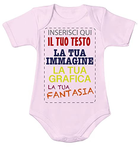 Body neonato cotone personalizzabile Neonato - Neonata con stampa personalizzata su richiesta 100% made in italy