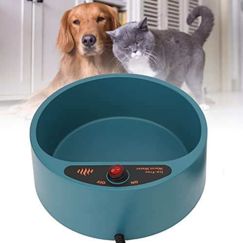 Beheizter Haustiernapf, beheizbarer Katzennapf für den Außenbereich, beheizter Katzennapf mit Thermostatregelung, beheizbarer Wassernapf für Katzen und Hunde im Freien mit wasserdichtem Schalter