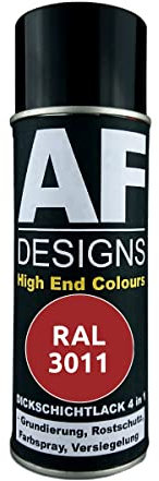 Alex Flittner Designs Peinture antirouille 4 en 1 RAL 3011 Marron-rouge Spray de peinture antirouille