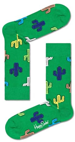 Happy Socks Unisex Kaktus Socken, grün, M-L