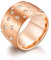 Ringe Für Frauen Und Männer – Gypsophila Sticky Unisex-Ring, 14 Mm Breiter Romantischer Sternenhimmel-Diamant-Ring-Schmuck Für Valentinstagsgeschenk,Roségold,7