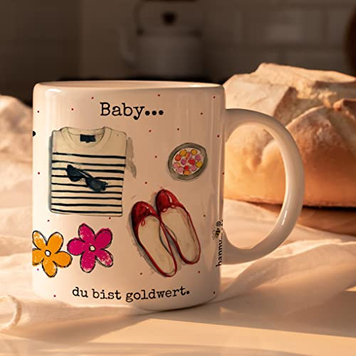 HappyMots Tazza originale in ceramica di alta qualità da regalare | Tazze da colazione | Adatto per microonde e lavastoviglie | Tazze divertenti | Regalo per la festa della donna
