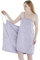 YJZQ Femme Peignoir de Bain Robe avec Bretelles Serviette Sortie de Bain Chic Robe de plage Hyper Absorbant pour Piscine Spa Sauna Taille Unique Violette