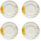 KHG 4er Set Pastateller, extra groß mit 30cm Durchmesser in Nudelsorten Print, perfekt für Gastro und Zuhause, hochwertiges Porzellan, Suppenteller, Salatteller, Spühlmaschinengeeignet