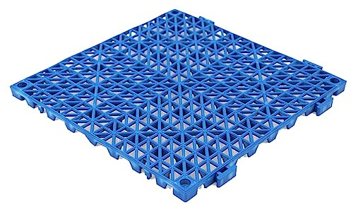 HJLKDYM Dalles De Drainage en Caoutchouc, Tapis Sol Modulaire À Emboîtement en PVC, Dalles Sol en Caoutchouc À Emboîtement pour Zones Humides Piscine Balcon (Couleur : Zwart, Taille : 4pcs)