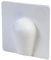 White External Brick Burst Buster Plate - Cable Wall Entry Tidy Cover Satellite Coaxial Aerial (4, White)