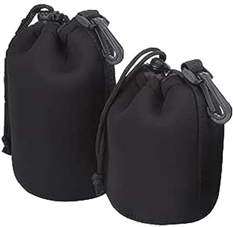 HFYMXNB 2pcs Pochette pour Objectif de Caméra, Étuis à Objectifs de Caméra Résistant à l'eau, pour Nikon, Pentax, Tamron, Sigma, Sony, Olympus, Panasonic(M L