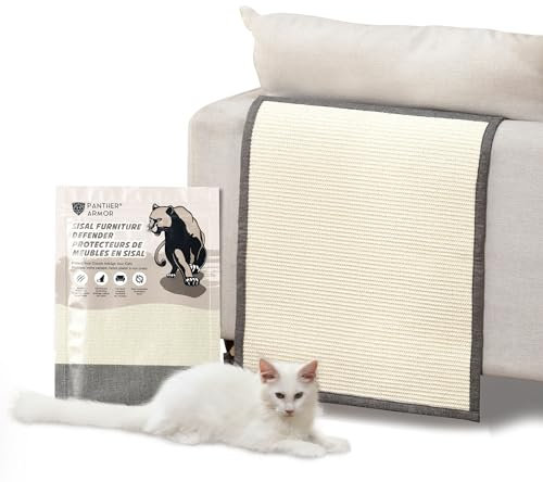 Panther Armor Kratzmatte & Kratzschutz für die Katze - Natürlicher Sisal Kratzteppich & Kratzmöglichkeit für das Sofa - Katzen Couch Abdeckung