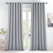 KGORGE Vorhänge Grau Blickdicht Thermovorhang mit Ösen 2er Set 245 x 200 cm(HxB) Verdunklungsvorhänge Wohnzimmer Gardinen für Große Fenster Wärmeisolierend, Hellgrau
