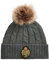 Ralph Lauren Wollmütze mit Bommel, Grau
