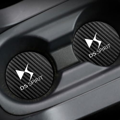 GaNkas Dessous de Verre d'eau pour Voiture, 2 pièces, Tapis de Tasse, Porte-Bouteille, intérieur imperméable antidérapant pour DS DS3 DS4 DS4S DS5 5LS DS6 7, Tapis antidérapant
