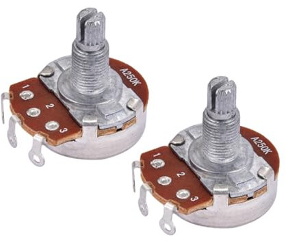 SAFIGLE 2stücke Gerändelte Geteilte Gitarren-lautstärke Und Tontöpfe Audio-taper-potentiometer Silber