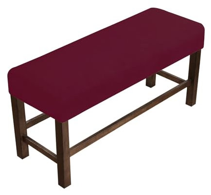 KFDZSW Bezug Für Esszimmerbank, Sitzbank Stretch Elastisch Abnehmbar Stuhlhusse, Dining Bench Cover Bank Für Schonbezug Esszimmerstuhl (Rot,Groß)