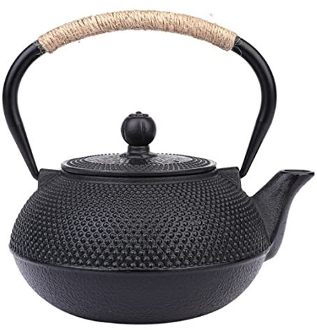 ASHSDI Teiera Giapponese Teiere Giapponesi in Ghisa da 20 Once/600 Ml Teiera Servizio da Te Giapponese
