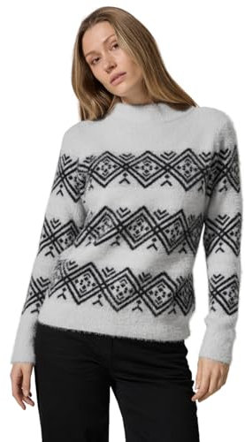 Cecil B302953 Maglione con Filato di Piume, Soft Silver Melange, XXL Donna