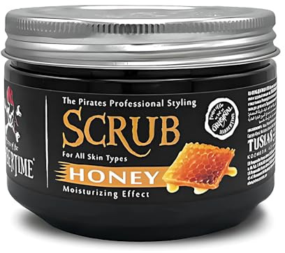 BARBERTIME Honey Face Scrub 300ml | Sanftes Gesichtspeeling mit Aprikosenkernpulver & Honigextrakt | Entfernt abgestorbene Hautzellen, reinigt porentief & spendet Feuchtigkeit | Für alle Hauttypen