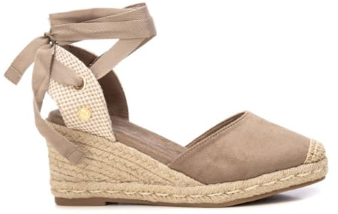XTI - Keilsandalen Damen Taupe - Bequeme und vielseitige Schuhe - Casual Mode - Modell 14384103 (Größe 40)