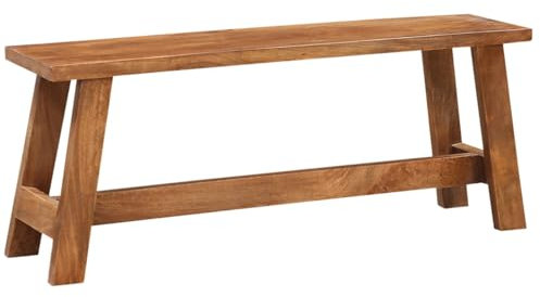 Marrakesch Skandinavische Sitzbank Schuhbank aus Holz massiv 100cm groß | Japandi Stil Bank Holzbank als Schlafzimmer oder Flur Deko | Balkonbank Blumenbank Palmer für den kleinen Balkon