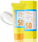 Sonnencreme Gesicht LSF 50 mit UVA/UVB Schutz, Anti-Aging Sunscreen für Gesicht und Körper, Feuchtigkeitsspendende Sonnenschutz für Wasserfester und Schweißfester