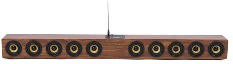 Wireless Soundbar Speaker, Wooden Soundbar 50W 360° Surround Sound HiFi 5.3 with MDF Resonance Chamber for Movies Games Music