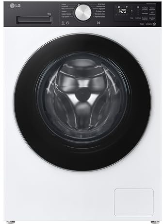 LG F2NX50S9TKC Lavatrice Slim 9 kg Next AI DD, Classe A -30%, 1200 Giri, Programma AI Wash con Intelligenza Artificiale, Wi-Fi, Allergy Care, TurboWash 360, Serie X5, White Black Pannel e Silver Knob