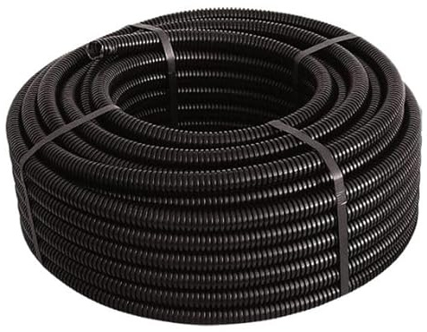 Tubo Corrugato Flessibile Elettrico 20 mm Rotolo 50 m Senza Tirafilo Nero Guaina PVC Protezione Cavi Impianti Elettrici