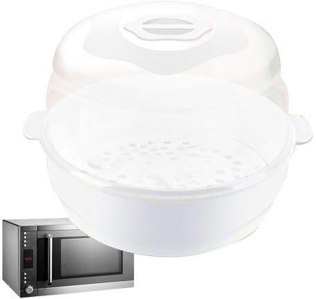 Microwave Bottle Steriliser, Pacifier Draining Tray, Household Tableware, Bottles Microwaves Cleaner, Bottle Steam Cleaner with Lid, Steam Sanitiser for Breastfeeding Tools,