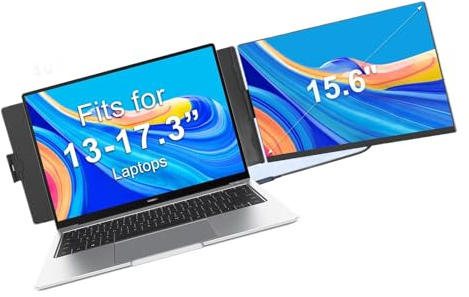 Linvimia 15.6inch Portable Secondary Monitor 60Hz Refreshing Rate Perfect for Video Editing and Outdoor Activity Extendable Screen for Laptop