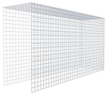 GABIONA Gabione zur Erweiterung (L x H x T cm: 200 × 100 × 50) – Steinkorb aus 4 mm Draht, Spiralverschluss – für Verlängerung in Länge und Höhe, ohne Stirn- und Bodengitter – Gabionenzaun