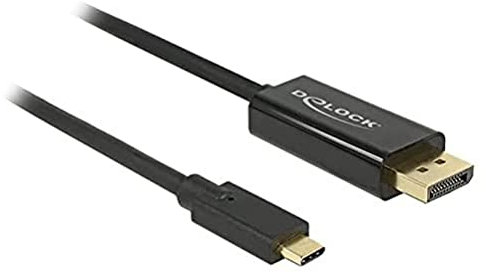 DeLock Kabel USB Type-C Stecker > Displayport Stecker (DP Alt Mode) 4K 60 Hz 3 m Schwarz