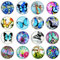 Cosylove 16 Kühlschrankmagnete mit Blume, Kristallglas, Kühlschrankmagnete für Büroschränke/Whiteboards, Fotos, schöne dekorative Magnete für Zuhause, Dekorieren Butterfly and Tree