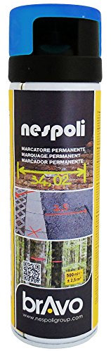NESPOLI Peinture aérosol traceur de chantier bleu fluorescent 500 ml