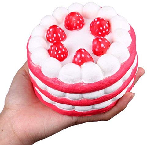 Anboor Juguetes Antiestrés Fresa Pastel Squishy Lento Aumento Jumbo Super Suave Perfumado Kawaii El Alivio del estrés