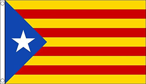 Bandera de Estelada de la Independencia Catalana, 5 x 3 pies, grande