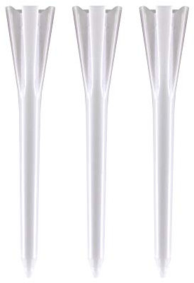 Izzo Golf-Tees, Kunststoff, 8,4 cm, naturfarben, 100 Stück, Plastic 2.75 Golf Tees, weiß, White_White_2.75