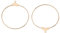 BENECREAT 30 STÜCKE 40mm 18 Karat Vergoldet Ohrring Perlen Creolen Schleife Ohrring Ohr Draht DIY Machen Hoop Earing Erkenntnisse Schmuck
