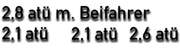 2,6-2,1 atü_Reifendruck Aufkleber Gespann Motorrad Bike 1,5cm A5368