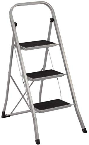 axentia 129335 Klapptritt, schwarz/Silber