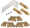 Mesee 3 Set 0.5-3mm Brass Drill Chuck Set Small Electric Drill Bit Collet Mini Twist Drill Chucks Adapter for Rotary Tools Fits 3.17mm Motor Shaft