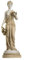 Hebe Youth Goddess Female Figure Cupbearer Mythology Alabaster Statue Handmade Gold 11.5 Inches