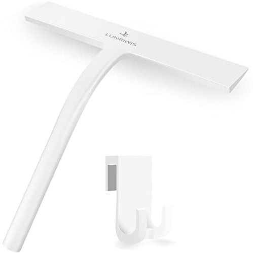 Lunriwis Shower Squeegee Silicone Window Wiper Squeegee Shower Cleaner With Silicone Hook for Bathroom Mirror Wipe Car Glass Door Window Cleaning