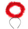 Acan Corona de ángel rojo, diadema con aro, accesorios para disfraz de diablesa, carnaval, halloween, cosplay, fiesta, adultos, talla única