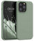 kwmobile Case Compatible with Apple iPhone 13 Pro Case - TPU Silicone Phone Cover with Soft Finish - Gray Green