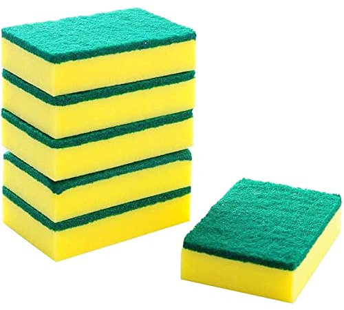 20 Packs Heavy Duty Scrub Sponges,Dual-Sided Dishwashing Heavy Duty Cellulose Scrub Sponge Dual-Sided Dishwashing Sponge Cleaning Scrub Sponge Cleaning Sponge,for Kitchen,Bathroom Cleaning