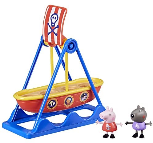 Peppa Pig Spielzeuge Piratenschiff-Spaß mit Peppa, Spielset mit 2 Figuren, Kinderspielzeug, Blue