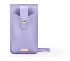 BOSANOVA Mini Bolso para móvil con Detalle de Ranuras Interiores para Tarjetas y Cremallera para Monedas. Cierre con imán. Lila U