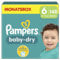 Pampers Baby-Dry Größe 6, 148 Windeln, 13kg-18kg, Bis zu 100% Auslaufschutz & Komfort die ganze Nacht