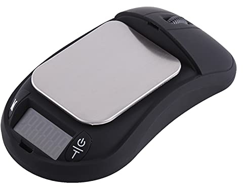 YUMILI Kleine Schmuckwaage, tragbare Mini-Digital-Taschenwaage, hochgenaue Schmuck-Goldwaage in Mausform zum Wiegen von Schmuck, Gold, Medikamenten, 100 g/200 g/300 g/500 g(500g/0.01g)