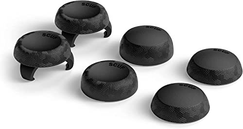 SCUF Control Thumbstick Grips - 6 Pack with 2 Bases - Tactic - Joystick Thumb Grips For Xbox One and Xbox Series X|S, PS4, PS5, Nintendo Switch Pro Controller - Black